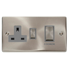 Click Scolmore Deco Ingot 45A Cooker Switch Unit with 13A 2 Pole Switched Socket - VPSC504GY