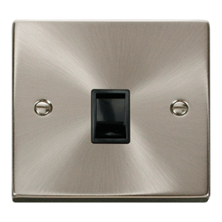 Click Scolmore Deco 1 Gang RJ11 Flush Socket - VPSC115BK