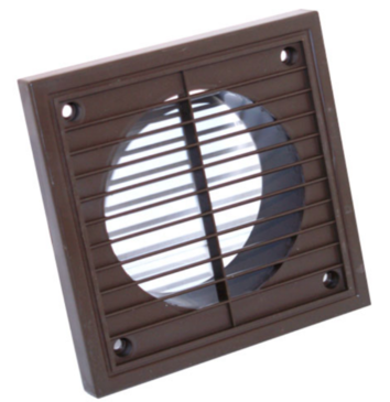 150mm 6 Fixed Louvre Grille - Brown - 1192B