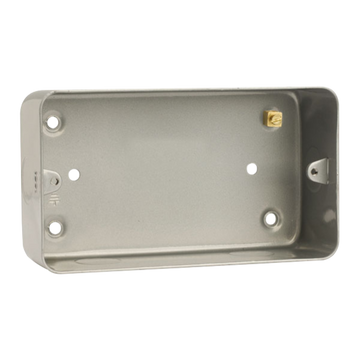 Click Scolmore Essentials Metal Clad 40MM Twin Back Box - CL084