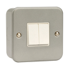 Click Scolmore Essentials Metal Clad 2 Gang 2 Way 10A Switch - CL012