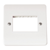Click Scolmore MiniGrid Single Switch Plate 3 Gang Aperture White - CMA403