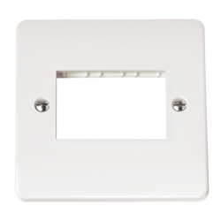 Click Scolmore MiniGrid Single Switch Plate 3 Gang Aperture White - CMA403