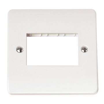 Click Scolmore MiniGrid Single Switch Plate 3 Gang Aperture White - CMA403