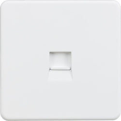 Knightsbridge Screwless Telephone Extension Socket - Matt White - SF7400MW
