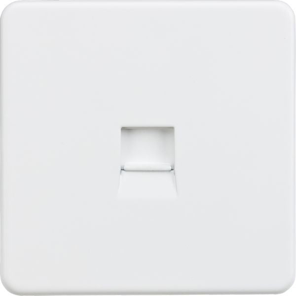Knightsbridge Screwless Telephone Extension Socket - Matt White - SF74 ...