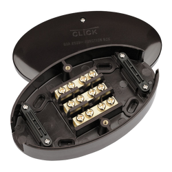 Click Scolmore Essentials 60A Junction Box 3 Term Brown - WA222