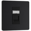 BG Evolve Matt Black Single RJ45 Cat 6 Data Outlet Ethernet Socket - PCDMBRJ451B