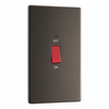 BG Screwless Flatplate Black Nickel 45A Rectangular Cooker Control Unit With Power Indicator - FBN72