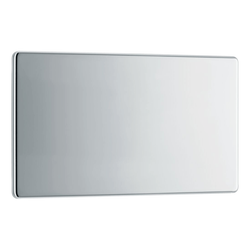 BG Screwless Flatplate Polished Chrome Double Blank Plate - FPC95