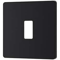 BG Evolve 1 Gang Grid Front Plate - Matt Black (Black) - RPCDMB1B