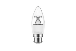 Integral 5.5W LED BC/B22 Candle Warm White 240° Clear - ILCANDB22NC022