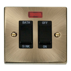 Click Scolmore Deco 20A Sink or Bath Switch - VPAB024BK