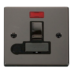 Click Scolmore Deco Ingot 13A Flex Outlet Neon Switched Fused Spur Unit - VPBN552BK