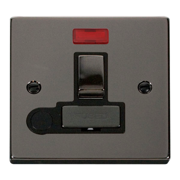 Click Scolmore Deco Ingot 13A Flex Outlet Neon Switched Fused Spur Unit - VPBN552BK