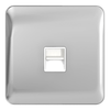 Schneider LSD Data Telephone Single BT Second White Insert Polished Chrome - GGBL7062WPC