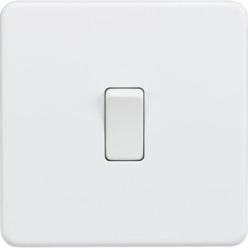 Knightsbridge Screwless 20A 1G DP Switch - Matt White - SF8341MW