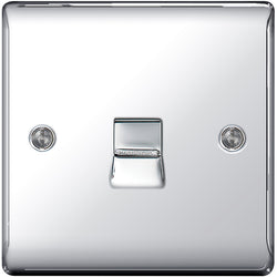 BG Nexus Metal Polished Chrome 1 Gang Telephone Socket - NPCBTM1