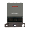Click Scolmore MiniGrid 20A Double-Pole Ingot & Neon Microwave Switch Black Nickel - MD023BN-MW