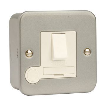 Click Scolmore Essentials Metal Clad 13A Fused Spur Switched Connection Unit - CL051
