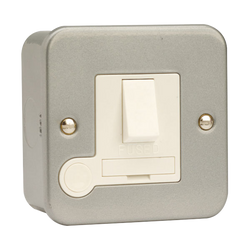 Click Scolmore Essentials Metal Clad 13A Fused Spur Switched Connection Unit - CL051