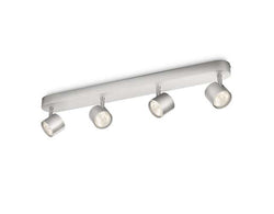 Philips StarBar/Tube 16W LED 4x Wall/Ceiling Spotlight Bar Aluminium - Warm White - 915004146601