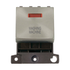Click Scolmore MiniGrid 20A Double-Pole Ingot & Neon Washing Machine Switch Satin Chrome - MD023SC-WM