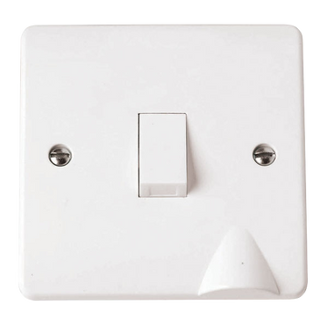Click Scolmore Mode 20A 1 Gang Rocker Switch Polar White - CMA022