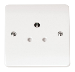 Click Scolmore Mode 5A 1 Gang Round Pin Plug Socket Polar White - CMA038