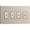 Varilight 4-Gang V-Pro Eclique2 Touch Control Slave Dimmer Brushed Chrome - JDSES004S