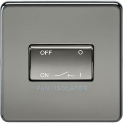 MLA Knightsbridge 10AX 3 Pole Fan Isolator Switch Black Nickel - SF1100BN