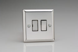 Varilight Classic 1 Gang Fused Spur Switch (Single XC6D) - Polished Chrome - XC6D