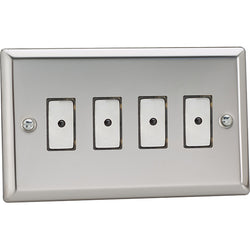 Varilight 4-Gang V-Pro Eclique2 Touch Control Slave Dimmer Polished Chrome - JCES004