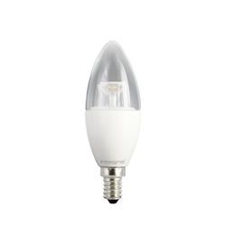 Integral 5.6W LED SES/E14 Candle Cool White 240° Dimmable Clear - ILCANDE14DF029