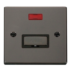 Click Scolmore Deco Ingot 13A Neon Fused Spur Unit - VPBN753BK