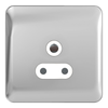 Schneider LSD 1G 5A Round Pin Unswitched SO White Insert - Polished Chrome - GGBL3080WPC