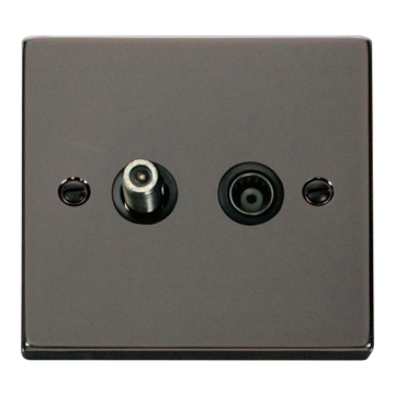 Click Scolmore Deco Non-Isolated Co-Axial and Satellite Socket - VPBN170BK