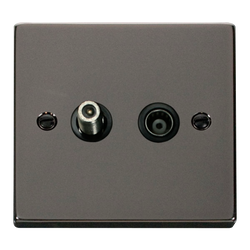 Click Scolmore Deco Non-Isolated Co-Axial and Satellite Socket - VPBN170BK