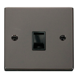 Click Scolmore Deco  1 Gang RJ11 Flush Socket - VPBN115BK