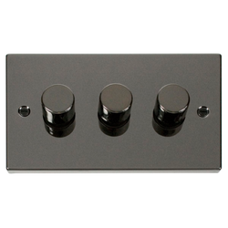 Click Scolmore Deco 3 Gang 2 Way Dimmer Swtiches - VPBN153