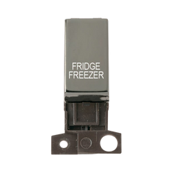 Click Scolmore MiniGrid 13A Double-Pole Ingot Fridge Freezer Switch Black Nickel - MD018BN-FF