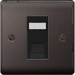 BG Nexus Metal Black Nickel 1 Gang Ethernet Socket - NBNRJ451
