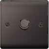 BG Nexus Metal Black Nickel 1 Gang 2 Way Dimmer Switches - NBN81P