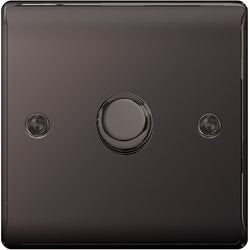 BG Nexus Metal Black Nickel 1 Gang 2 Way Dimmer Switches - NBN81P