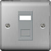 BG Nexus Metal Brushed Steel 1 Gang Ethernet Socket - NBSRJ451