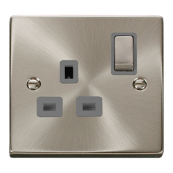 Click Scolmore Deco Ingot 1 Gang 13A 2 Pole Switched Socket  - VPSC535GY