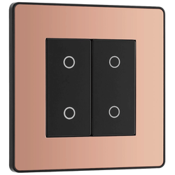 BG Evolve Polished Copper 200W Double Touch Dimmer Switch 2-Way Master - PCDCPTDM2B