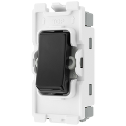 BG Evolve Grid 20AX Double Pole Switch - Black - RPCDB30