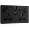 BG Evolve Matt Black Wifi Extender Double Switched 13A Power Socket + 1 X USB (2.1A) - PCDMB22UWRB
