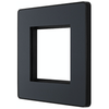BG Evolve Matt Grey Grid 2 Gang Euro Module Front Plate - PCDMGEMS2B